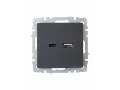 BRITE Розетка USB A+C 18Вт РЮ11-1-БрГ графит ИЭК