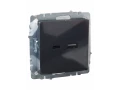 BRITE Розетка USB A+C 18Вт РЮ11-1-БрГ графит ИЭК