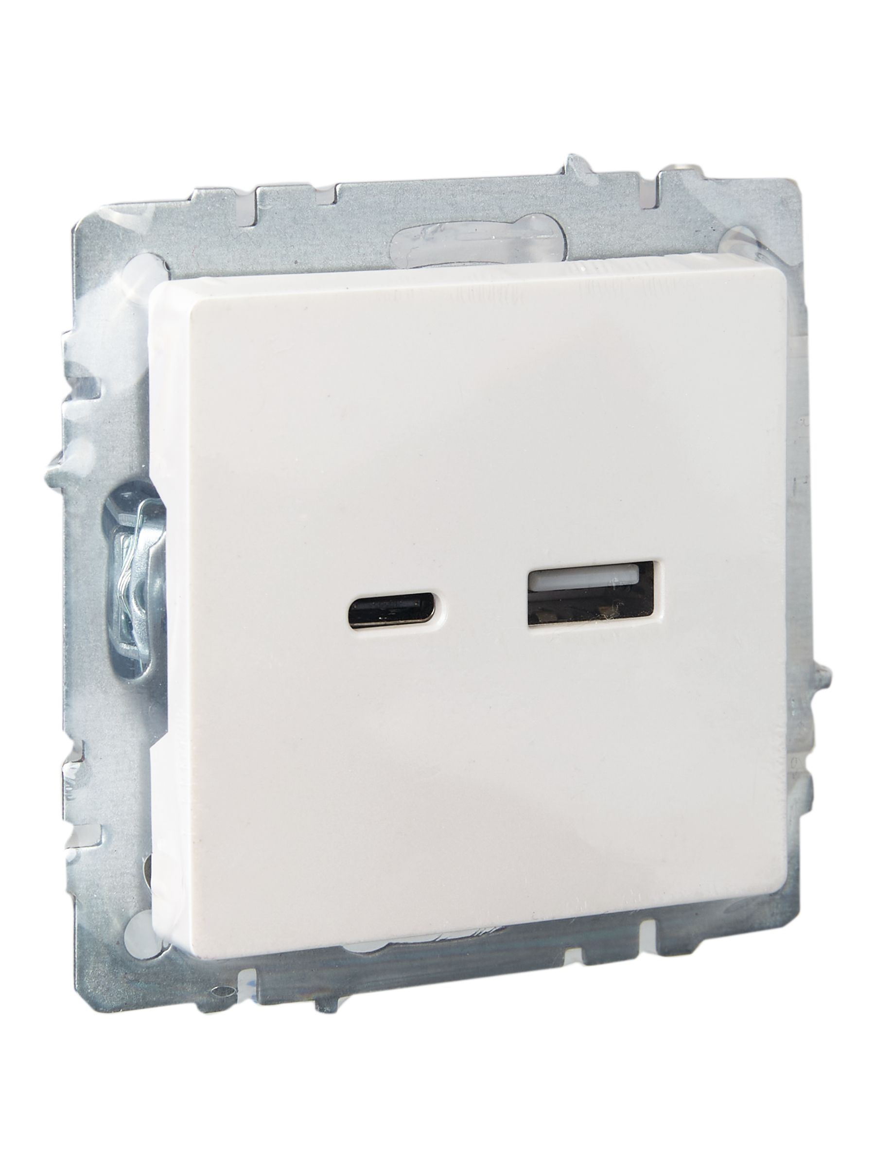 BRITE Розетка USB A+C 18Вт РЮ11-1-БрЖ жемчуг ИЭК