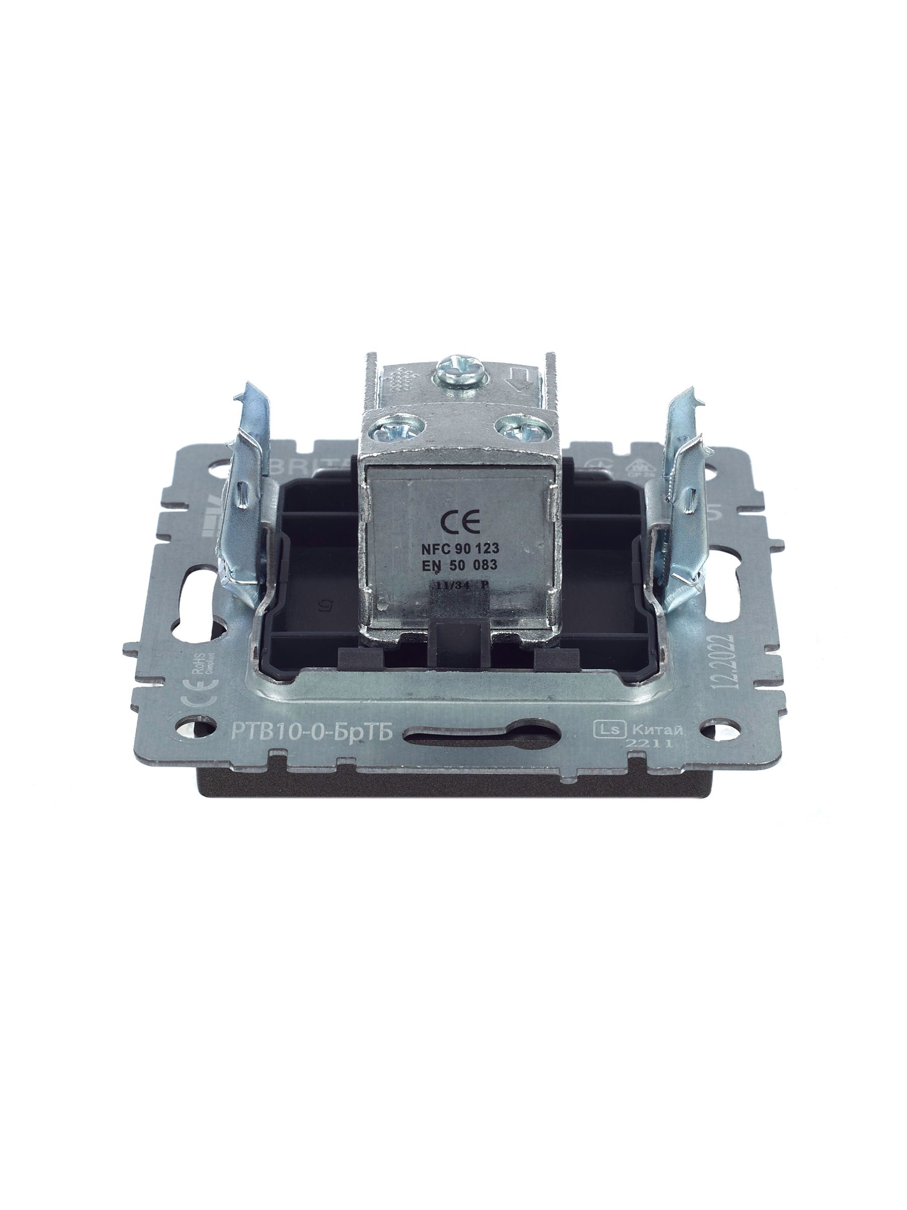 BRITE Розетка TV проходная РТВ10-0-БрТБ темная бронза ИЭК