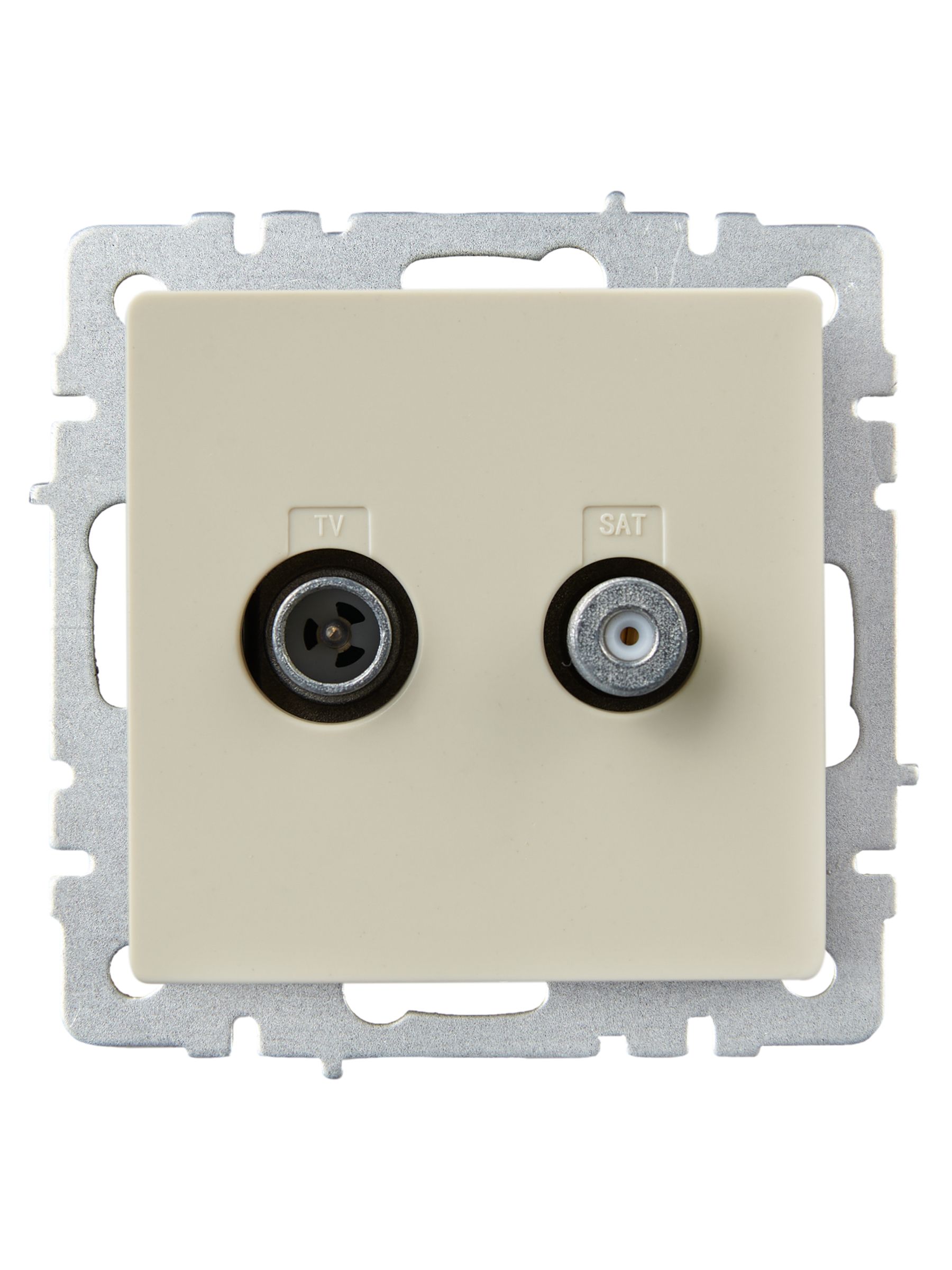 BRITE Розетка двойная TV+SAT РТВ/РСп12-БрКр бежевый ИЭК