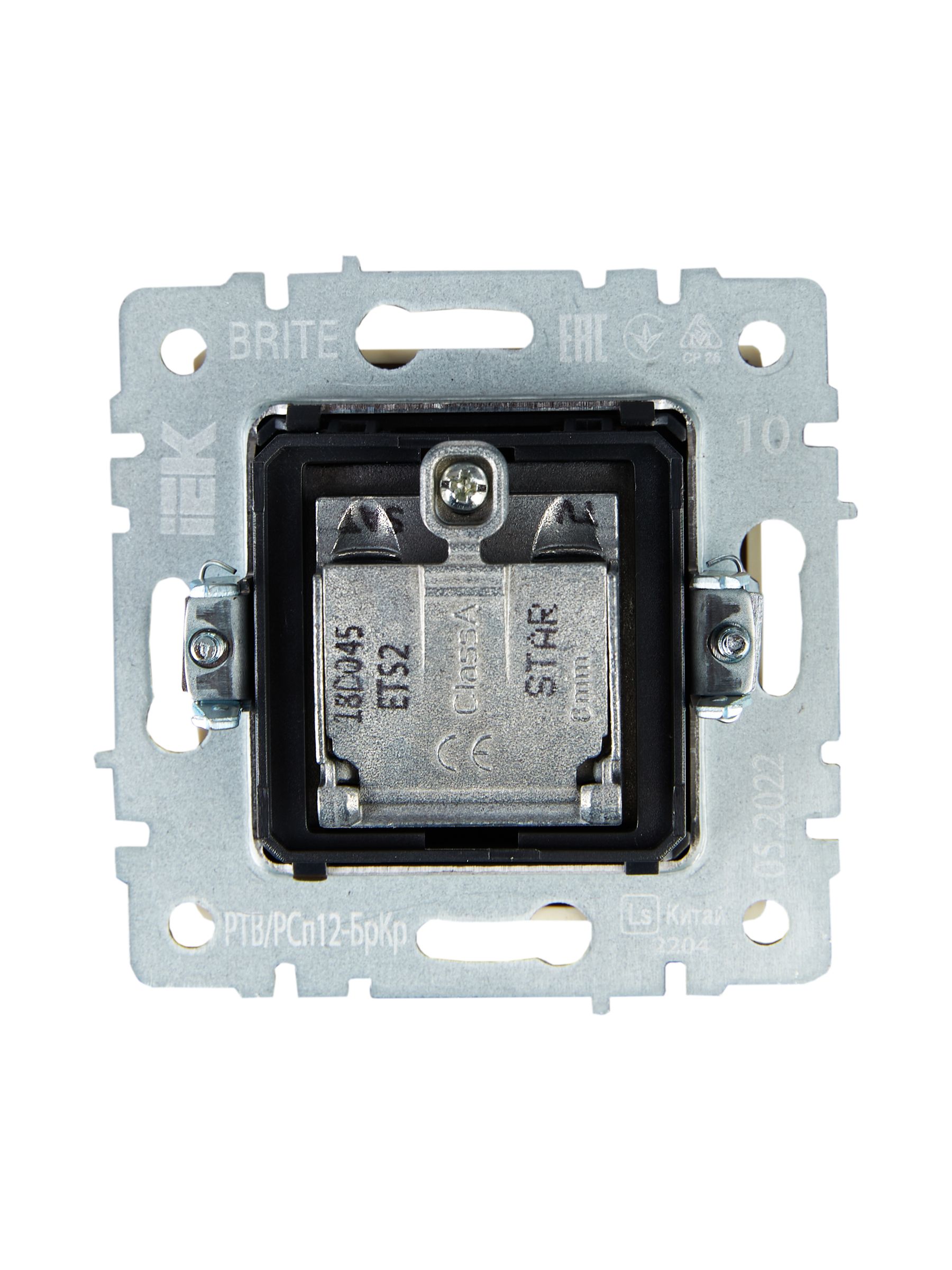 BRITE Розетка двойная TV+SAT РТВ/РСп12-БрКр бежевый ИЭК