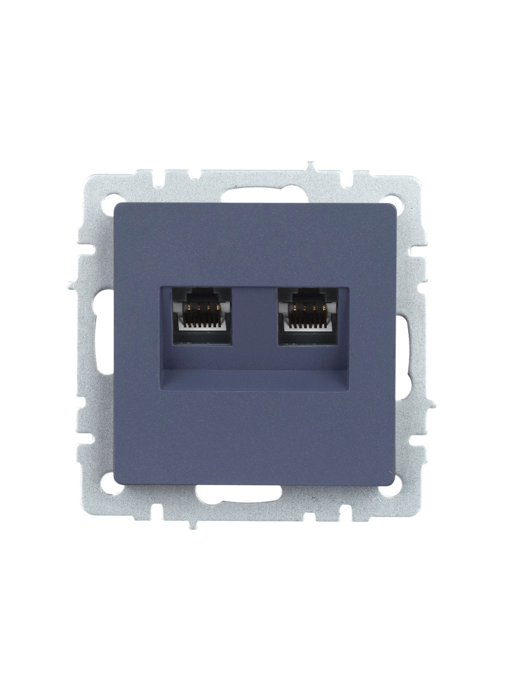 BRITE Розетка компьютерная двойная RJ45 кат.5E РК10-2-БрМ маренго ИЭК