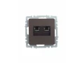 BRITE Розетка компьютерная двойная RJ45 кат.5E РК10-2-БрТБ темная бронза ИЭК