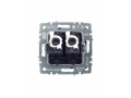 BRITE Розетка компьютерная двойная RJ45 кат.5E РК10-2-БрТБ темная бронза ИЭК