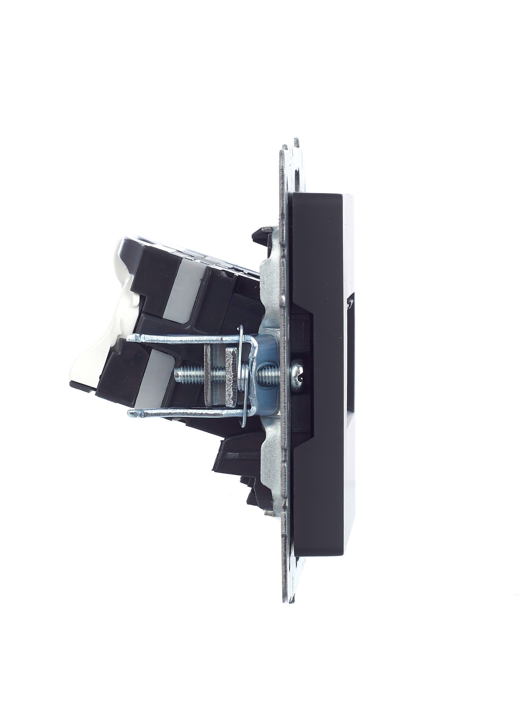 BRITE Розетка компьютерная двойная RJ45 кат.5E РК10-2-БрГ графит ИЭК