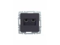 BRITE Розетка компьютерная двойная RJ45 кат.5E РК10-2-БрГ графит ИЭК
