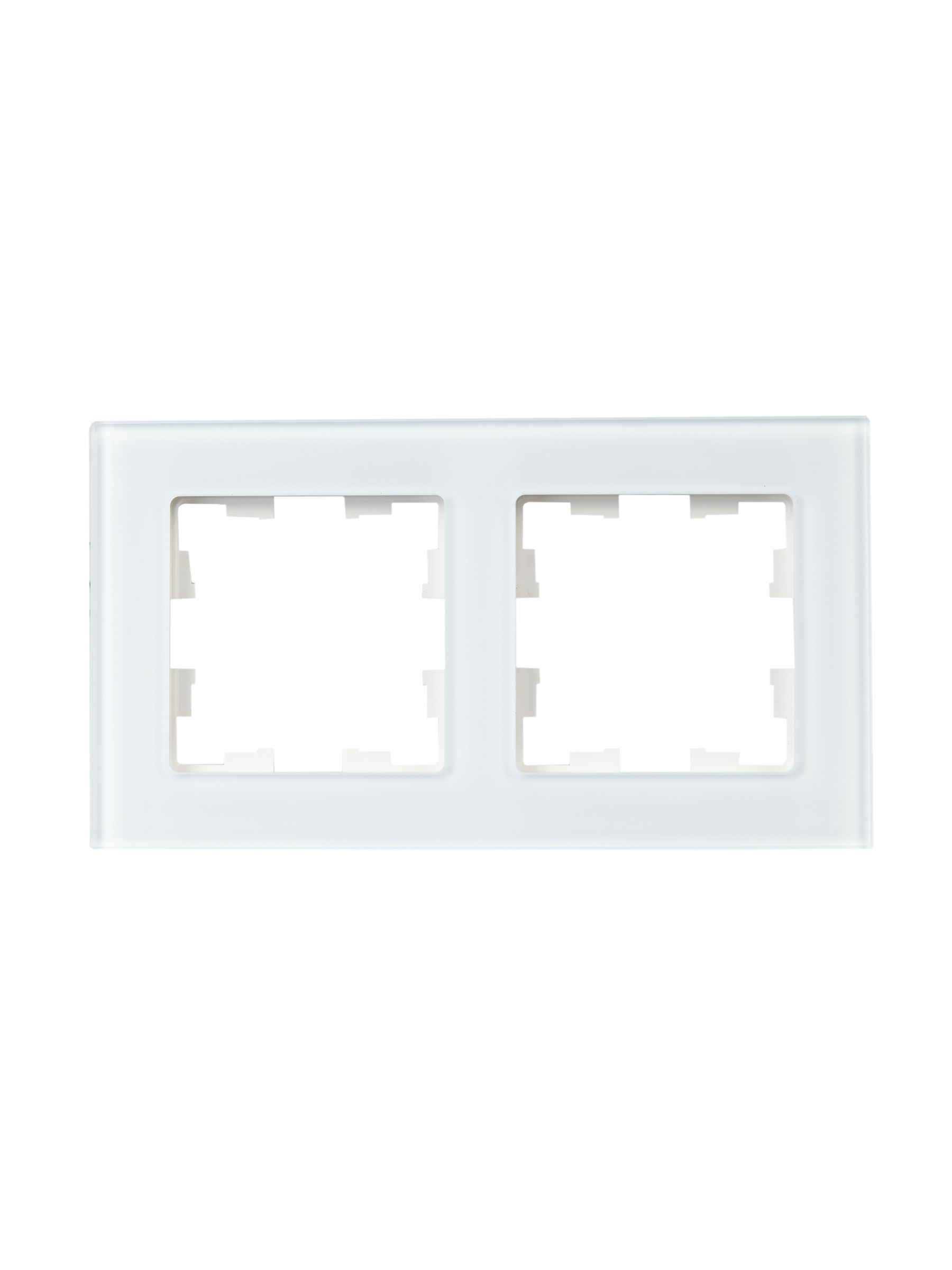 BRITE Рамка 2 -местная РУ-2-2-БрБ стекло белый ИЭК