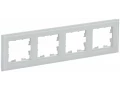 BRITE Рамка 4 -местная РУ-4-2-БрБ стекло белый ИЭК
