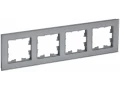 BRITE Рамка 4 -местная РУ-4-2-БрСе стекло серый ИЭК