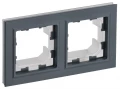 BRITE Рамка 2-местная IP44 РУ-2-БрГ-44 графит ИЭК