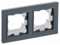 BRITE Рамка 2-местная IP44 РУ-2-БрГ-44 графит ИЭК