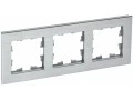 BRITE Рамка 3 -местная РУ-3-1-БрА металл алюминийИЭК