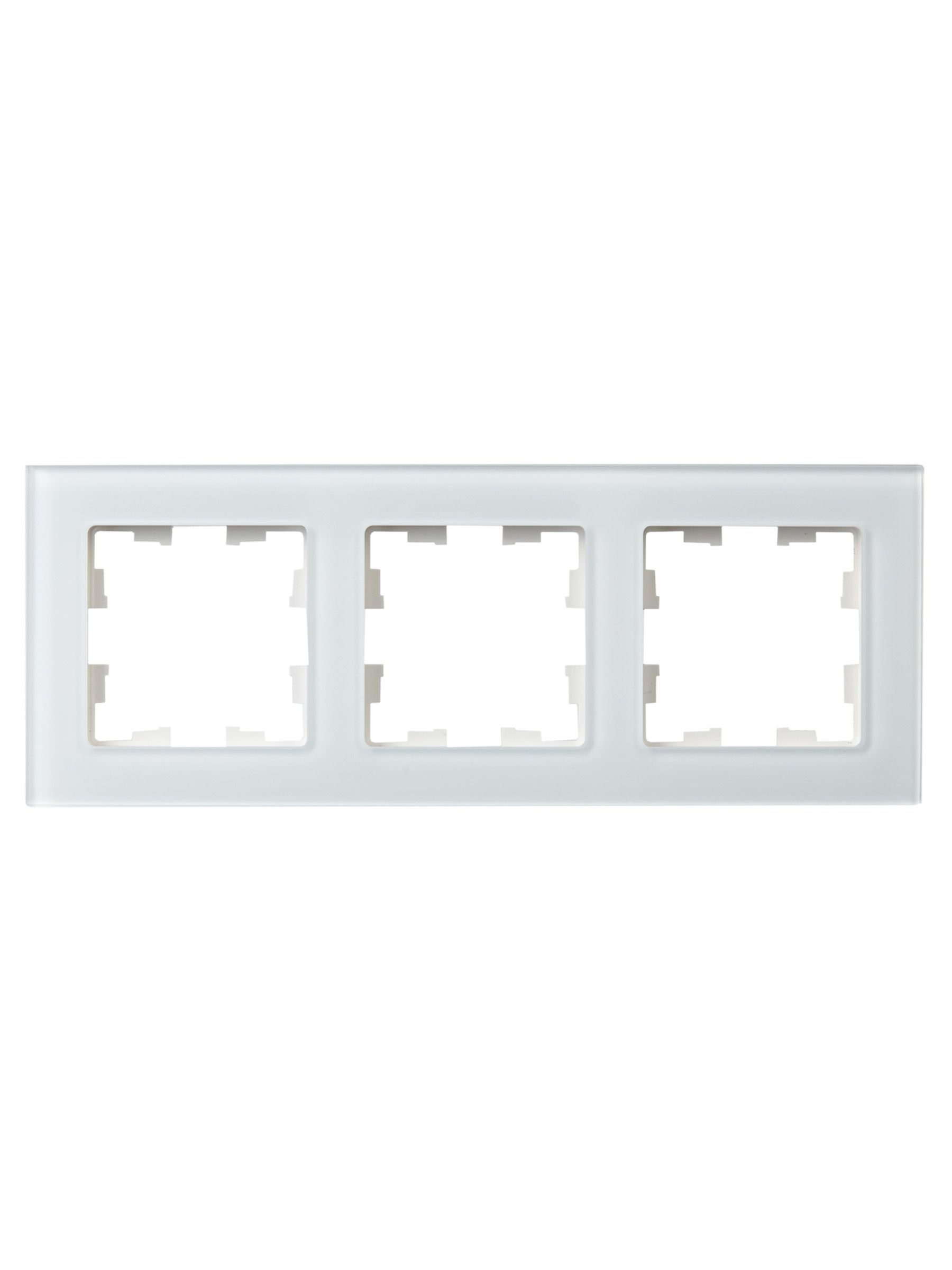 BRITE Рамка 3 -местная РУ-3-2-БрБ стекло белый ИЭК