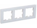 BRITE Рамка 3 -местная РУ-3-2-БрБ стекло белый ИЭК