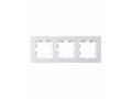 BRITE Рамка 3 -местная РУ-3-2-БрБ стекло белый ИЭК