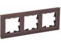 BRITE Рамка 3 -местная РУ-3-2-БрТБ стекло темная бронза ИЭК