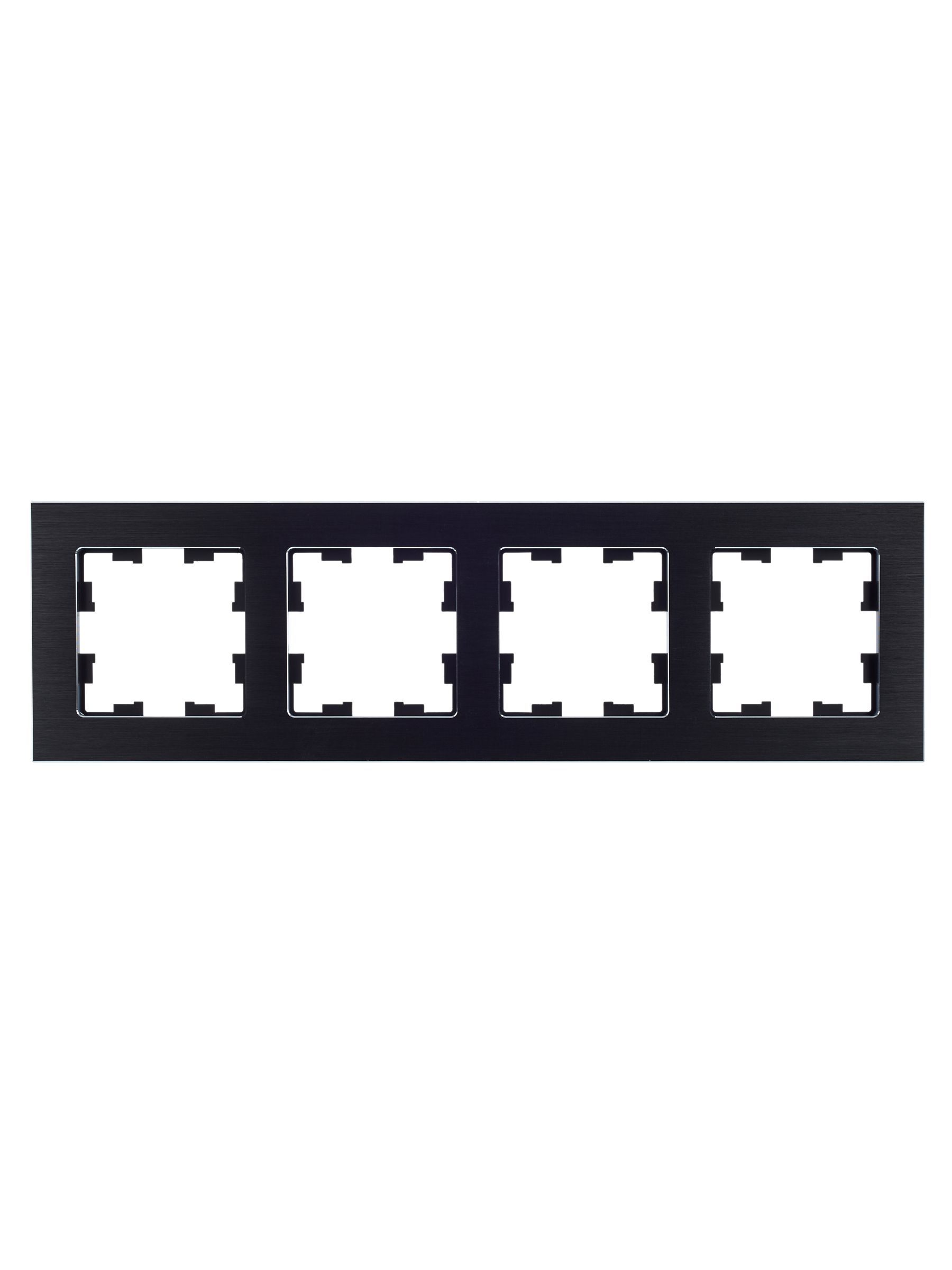 BRITE Рамка 4 -местная РУ-4-1-БрЧ металл черный ИЭК