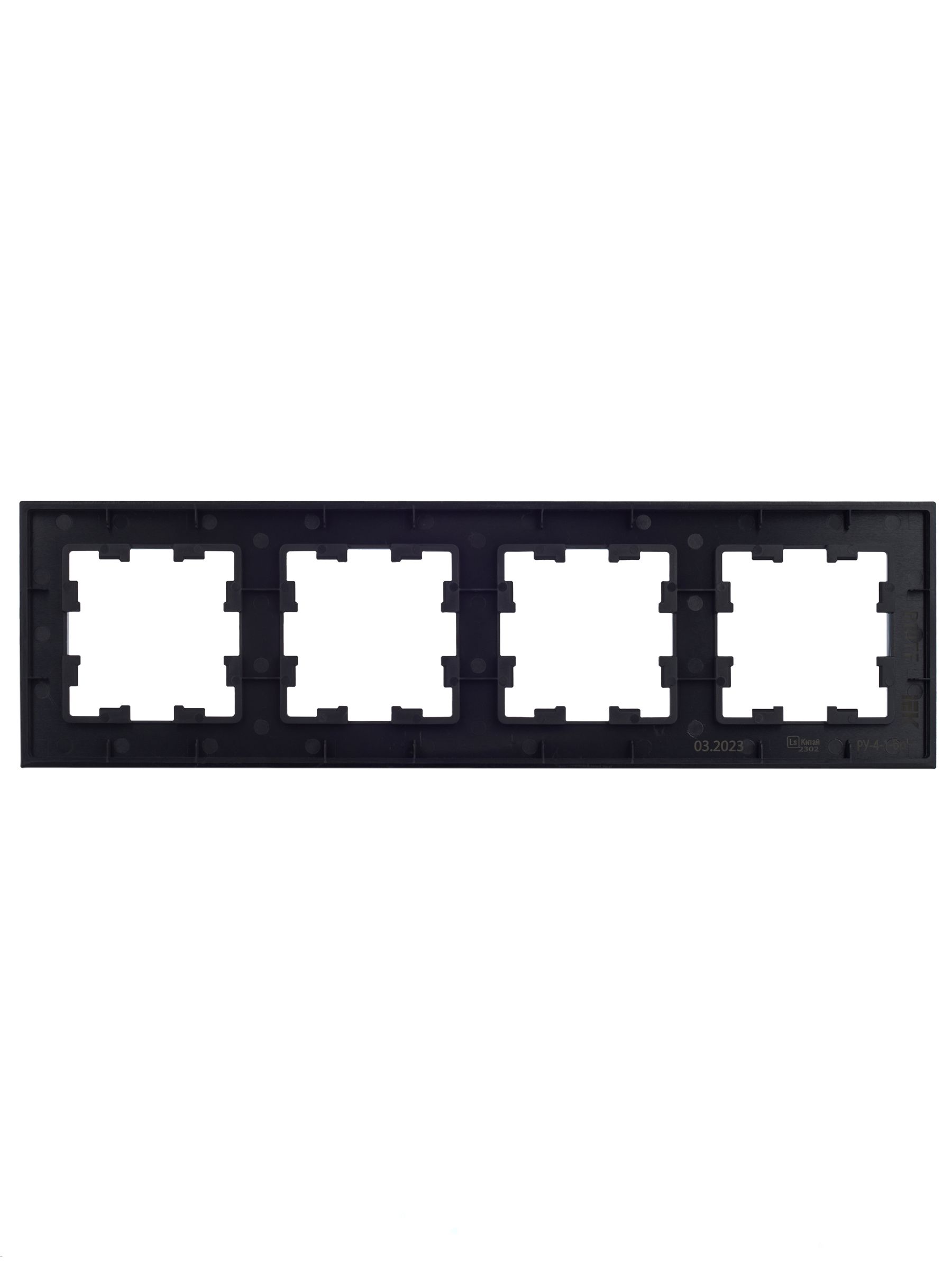 BRITE Рамка 4 -местная РУ-4-1-БрЧ металл черный ИЭК