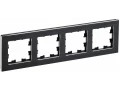 BRITE Рамка 4 -местная РУ-4-1-БрЧ металл черный ИЭК