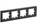 BRITE Рамка 4 -местная РУ-4-1-БрЧ металл черный ИЭК