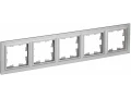 BRITE Рамка 5-местная РУ-5-БрА алюминий ИЭК