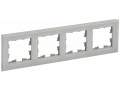 BRITE Рамка 4 -местная РУ-4-2-БрД стекло дымчатый ИЭК