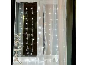 Гирлянда светодиодная Дождь 1.5х1.5 м 144 LED, прозрачный ПВХ, холодное белое свечение NEON-NIGHT
