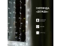 Гирлянда светодиодная Дождь 1.5х1.5 м 144 LED, прозрачный ПВХ, с контроллером, холодное белое свечение NEON-NIGHT