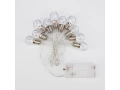 Гирлянда светодиодная Лампочки 10 LED, 1.5 м, прозрачный ПВХ, теплый белый цвет свечения, 2 х АА (батарейки не в комплекте) NEON-NIGHT