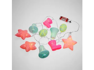 Гирлянда светодиодная Новый год 1,5 м, прозрачный ПВХ, 10 LED, теплый белый