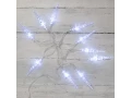 Гирлянда светодиодная Сосульки 1,5 м, 10 LED, прозрачный ПВХ, цвет свечения белый, 2 х АА (батарейки не в комплекте) NEON-NIGHT
