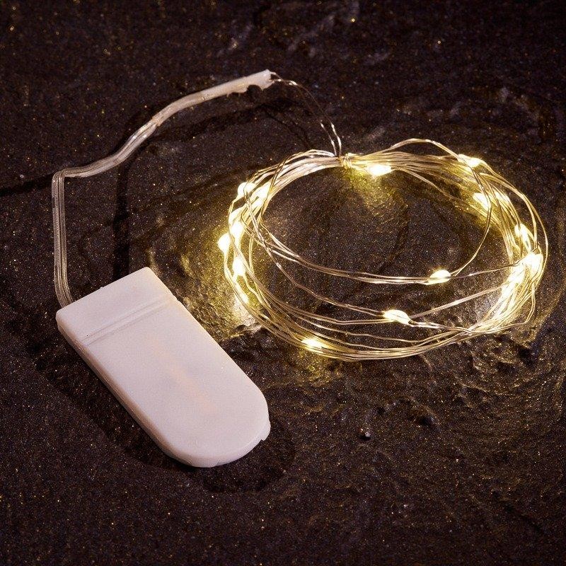 Гирлянда светодиодная Роса 2 м, 20 LED, теплое белое свечение NEON-NIGHT