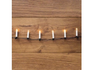 Гирлянда Свечи 4м, темно-зеленый ПВХ, 20 LED ТЕПЛЫЙ БЕЛЫЙ