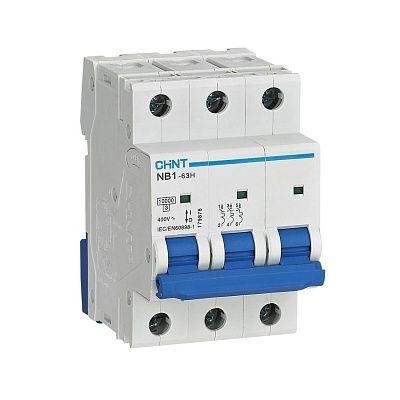 Автоматический выключатель NB1-63H 3P 40A 10кА х-ка C (CHINT) 179875