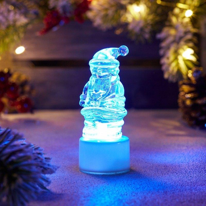 Фигура светодиодная на подставке Санта Клаус, RGB