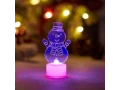 Фигура светодиодная на подставке Снеговик с шарфом 2D, RGB