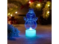 Фигура светодиодная на подставке Снеговик с шарфом 2D, RGB