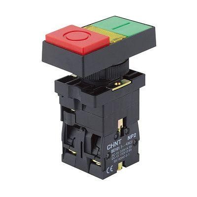Двойная кнопка Пуск-Стоп NP2-EL8325 1HO+1Н3 AC 230B IP40 (CHINT) 574840