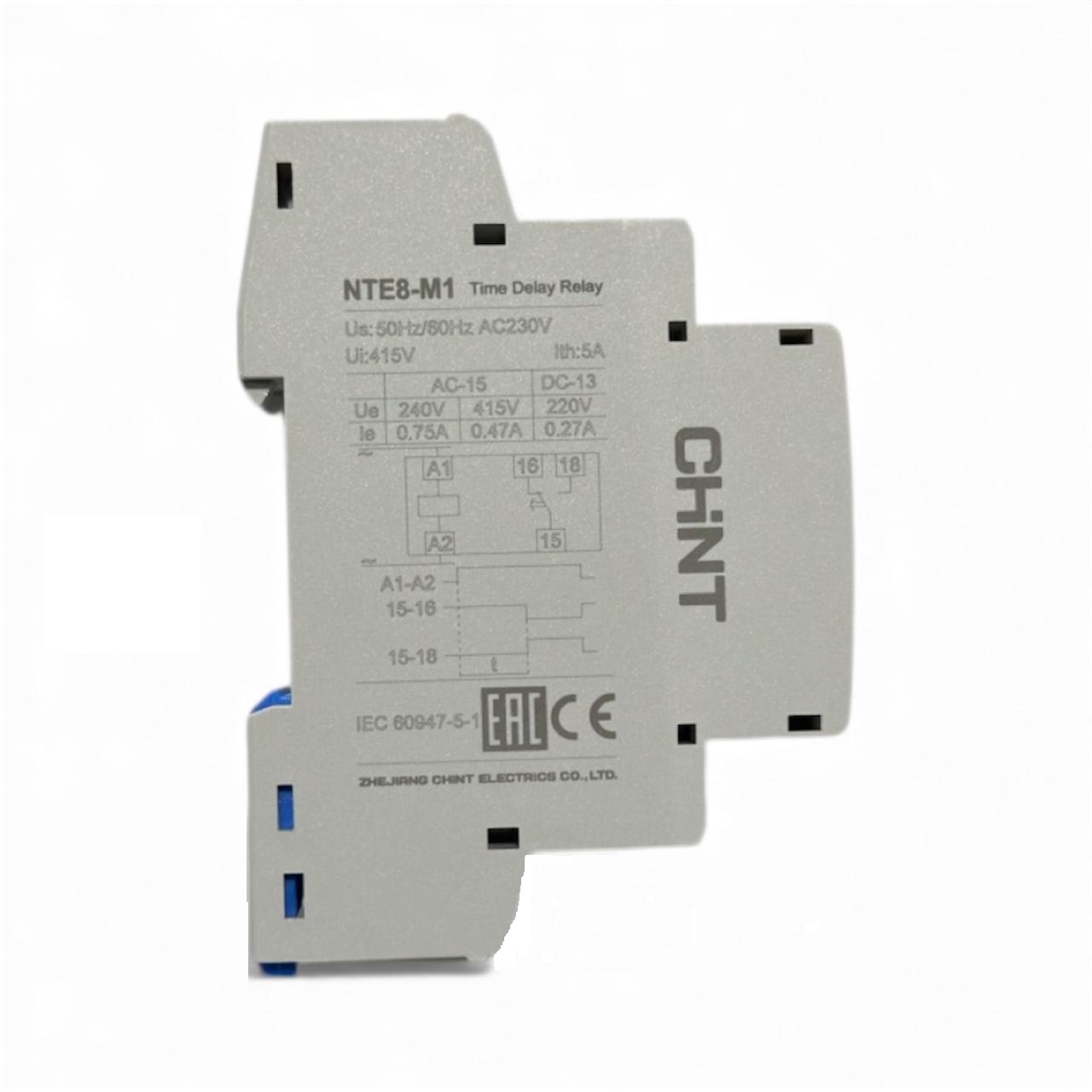 Реле времени NTE8-M1 (регулир.уставка задержка времени) AC230В (R) (CHINT) 258695