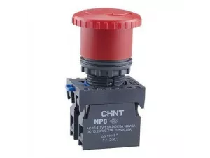Кнопка управления Грибок ф40мм с фиксацией NP8-11ZS/14 красная 1Н3+1НО IP65 (CHINT) 667129