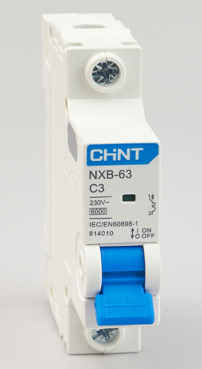 Автоматический выключатель NXB-63 1P 3A 6кА характеристика C (R) (CHINT) 814010