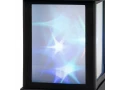 Декоративный фонарь 11х11х22,5 см, черный корпус, цвет свечения RGB с эффектом мерцания NEON-NIGHT
