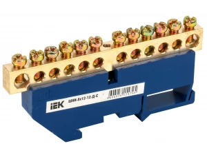 Шина N 'ноль' на DIN-изол ШНИ-8х12-12-Д-С ИЭК