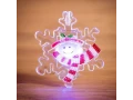 Снеговик на снежинке RGB на присоске