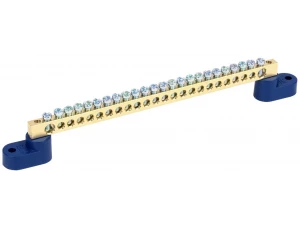 Шина N 'ноль' на двух угловых изоляторах ШНИ-6х9-24-У2-С ИЭК