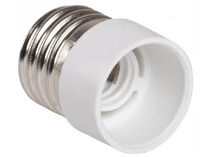 ПР27-14-К02 Переходник пластик, Е27-Е14, белый, индивидуальный пакет, ИЭК