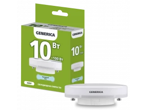 Лампа светодиодная T80 таблетка 10Вт 230В 6500К GX53 GENERICA ИЭК