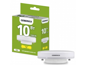 Лампа светодиодная T80 таблетка 10Вт 230В 3000К GX53 GENERICA ИЭК