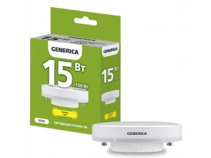 Лампа светодиодная T80 таблетка 12Вт 230В 6500К GX53 GENERICA ИЭК